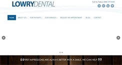 Desktop Screenshot of lowrydental.com